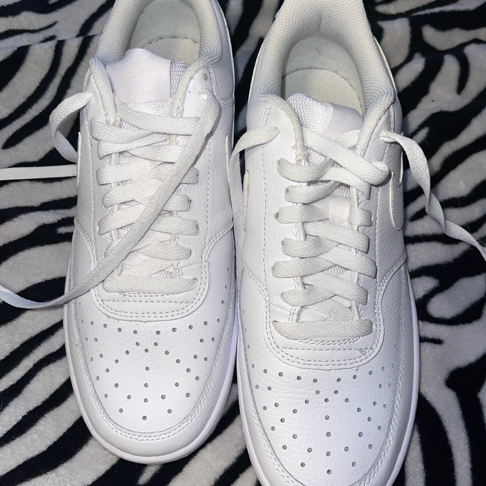 White Nike Womens Court Vision Low Womens